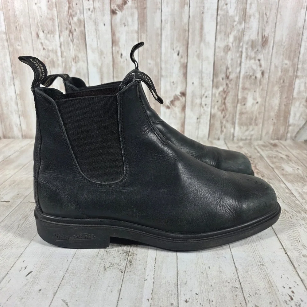 Blundstone 063 Dress Series Black Leather Square Toe Chelsea Boots Mens 9.5 AU